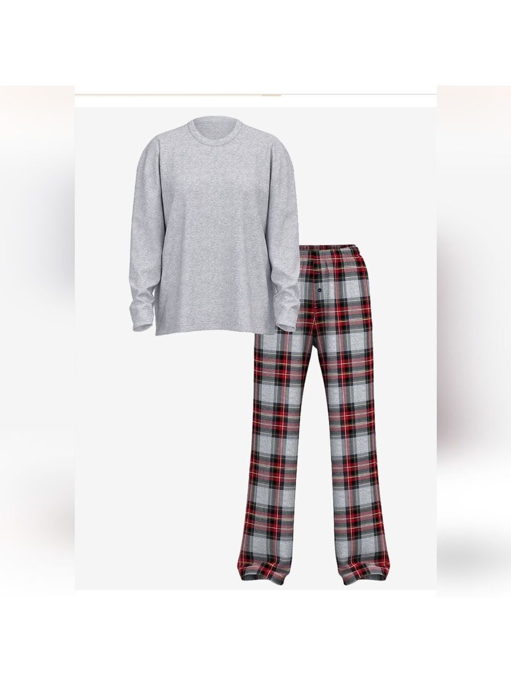 New Victoria secret Flannel Long-Sleeve Tee-Jama Set - Picture 3 of 5
